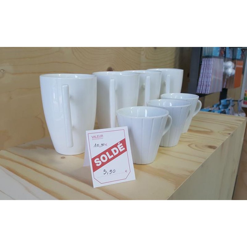 APLI étiquettes de prix de liquidation, 50×125 mm, blanc avec impression rouge, 1000 pièces